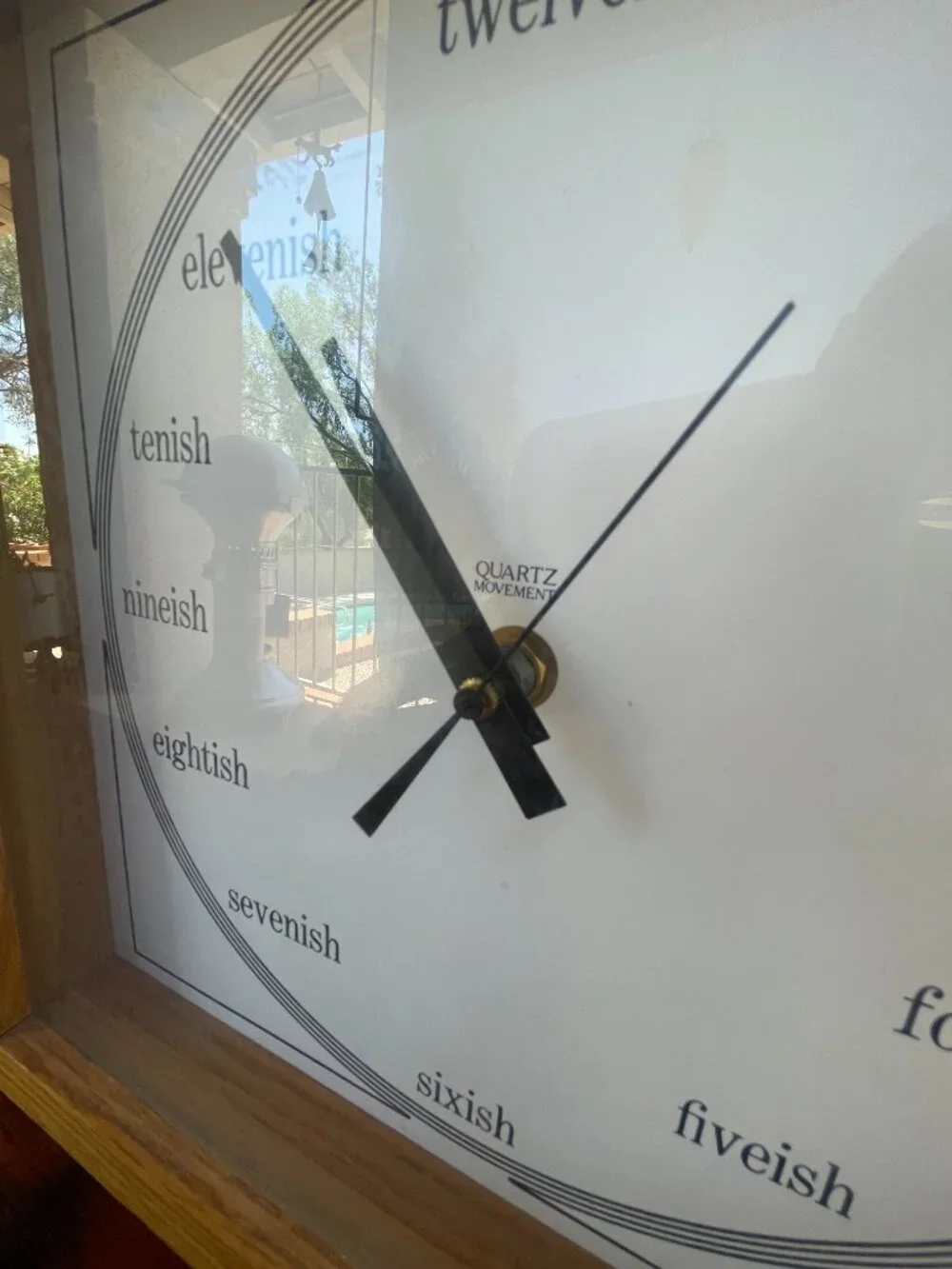 Mid Century Bill Miller Ish White Face Beech Wood Wall Clock - Rare